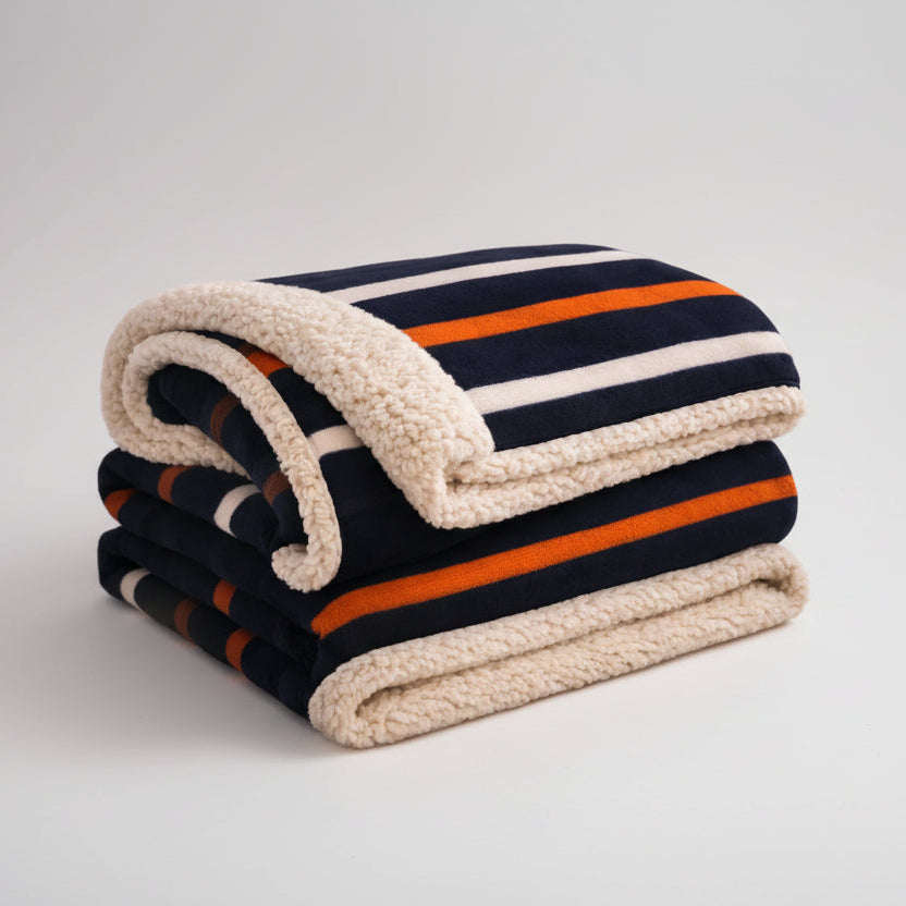 Heritage Stripe Sherpa Blanket